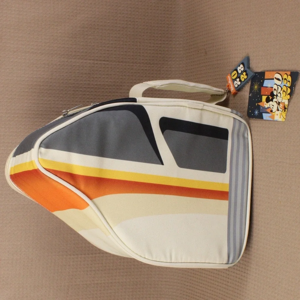 Disney Parks Monorail 2023 Insulated Lunch Bag White Orange Yellow Grey OS